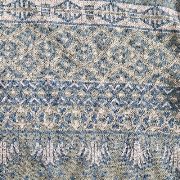 Giannini Polo Sweater Men 52/L Multi LS Buttons Collar Tribal Aztec Geo Vintage - Picture 14 of 15